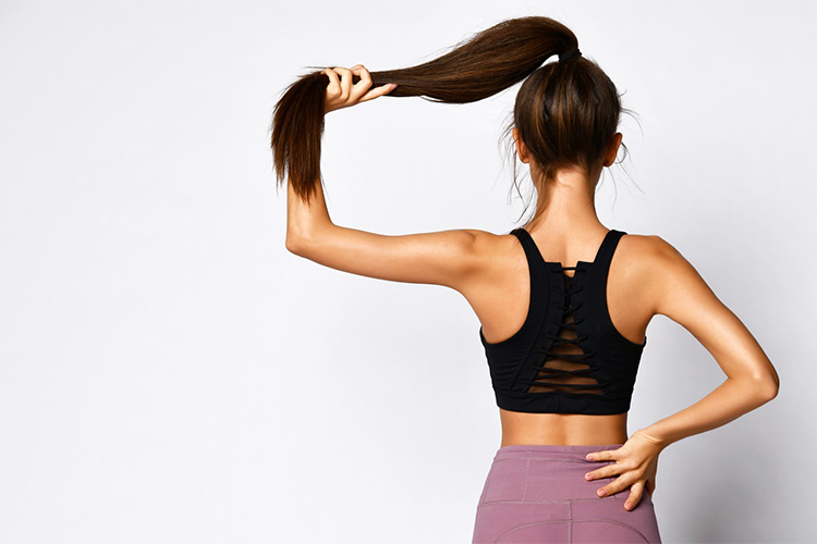 Working out with your hair looking its best.